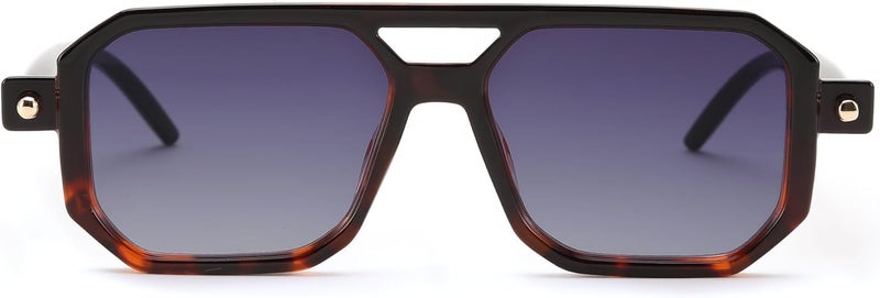 FEISEDY Vintage Square 70s Flat Aviator Sunglasses Women Men Classic Retro Stylish Frame UV400 Sunglasses B2622 - Image 2